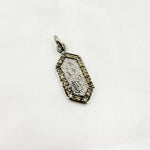 Load image into Gallery viewer, DC437. Diamond Sterling Silver Hexagon Pendant