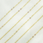 Load image into Gallery viewer, 14k Solid Yellow Gold Flat Oval Link Chain. 018FLBLbyft
