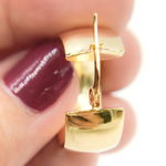 Load image into Gallery viewer, GER94. 14K Gold Smooth Hollow Hoop Earrings