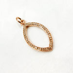 Load image into Gallery viewer, DC861. Diamond Sterling Silver Marquise Shape Pendant