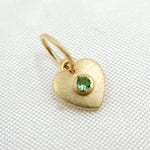 Load image into Gallery viewer, Buy Gold Heart Charm with Gemstone