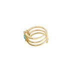 Load image into Gallery viewer, 14k Solid Gold Diamond Turquoise Ring.