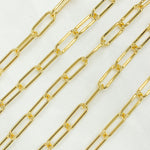 Load image into Gallery viewer, Gold Plated 925 Sterling Silver Smooth Paperclip Chain