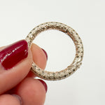 Load image into Gallery viewer, Diamond Sterling Silver Round Snap Clasp