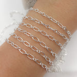 Load image into Gallery viewer, Y135SS. Sterling Silver Smooth Long and Short Link Chain