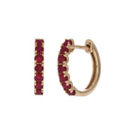 Load image into Gallery viewer, EHZ57608. 14K Solid Gold Gemstone Huggies
