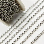 Load image into Gallery viewer, Shop Now Silver Oxidized Rolo Chain