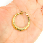 Load image into Gallery viewer, GER131. 14K Solid Gold Hollow Hoop Earrings