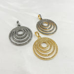 Load image into Gallery viewer, DP411. Diamond Sterling Silver Round Gradient Pendant