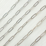 Load image into Gallery viewer, Oxidized 925 Sterling Silver Hammered Paperclip Link Chain. 2903LOX

