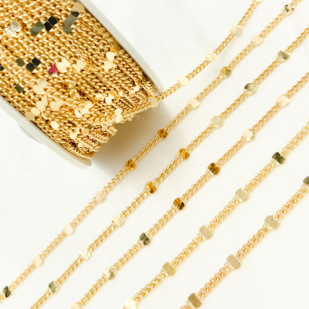 V210GF. 14k Gold Filled Curb & Mirror Marina Link