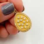 Load image into Gallery viewer, Diamond Sterling Silver Drop Pendant with Gemstone