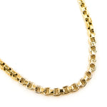 Load image into Gallery viewer, Solid Gold Hollow Box Link Necklaces