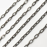 Load image into Gallery viewer, V151OX. Oxidized Sterling Silver Flat Thick Cable Chain