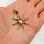 Load image into Gallery viewer, DP362. Diamond & Sterling Silver Star Pendant with Polki Diamond
