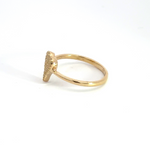 Load image into Gallery viewer, 14k Solid Gold Heart Diamond Ring.