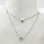 Load image into Gallery viewer, NFH71522. 14K Solid White Gold Diamond Star Necklace