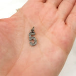 Load image into Gallery viewer, DC504. Diamond Sterling Silver Number "5" Charm
