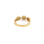 Load image into Gallery viewer, 14k Solid Yellow Gold Diamond Hexagons Ring.