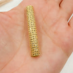 Load image into Gallery viewer, DC965. Diamond Sterling Silver Long Tube Connector