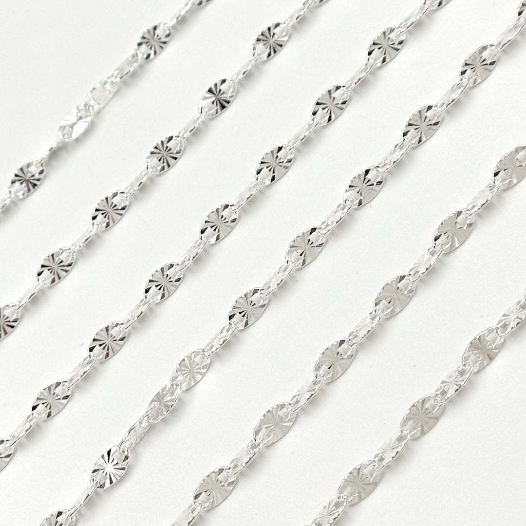 Buy Now  Silver Textured Marina Chain