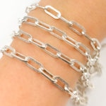 Load image into Gallery viewer, X30SS. Sterling Silver Matt Flat Paperclip Chain