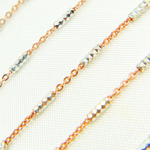 Load image into Gallery viewer, Rose Gold Plated Sterlings Silver Satellite Diamond Cut Tube Chain