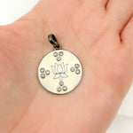 Load image into Gallery viewer, Shop Now Diamond Sterling Silver Round Flower Enamel Pendant