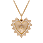 Load image into Gallery viewer, 14K Solid Gold Diamond Heart Shape Necklace