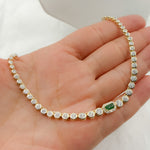 Load image into Gallery viewer, NK401314. 14K Solid Gold Diamond and Gemstone Necklace