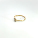 Load image into Gallery viewer, 14K Solid Gold Diamond Square Ring.