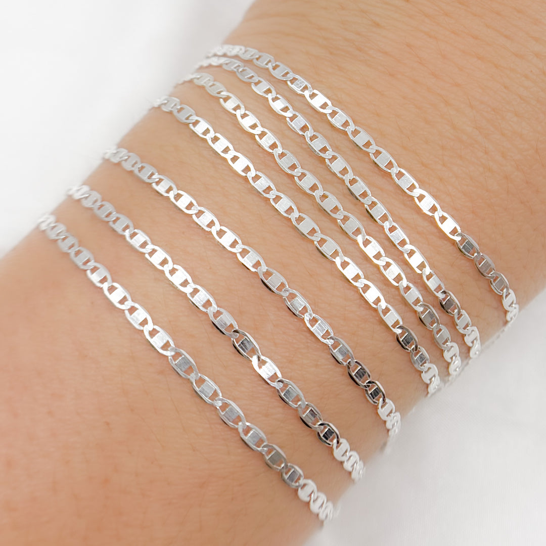 Sterling Silver Flat Marina Chain