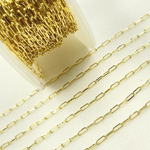 Load image into Gallery viewer, 14k Solid Yellow Gold Diamond Cut Paperclip Link Chain by Foot