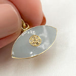 Load image into Gallery viewer, Shop Now Silver Eye Enamel Pendant