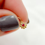 Load image into Gallery viewer, Gold Diamond Flower Charm