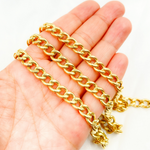 Load image into Gallery viewer, V46GP. Gold Plated 925 Sterling Silver Hollow Curb Chain