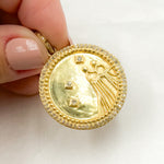 Load image into Gallery viewer, Sterling Silver Round Geminis Zodiac Symbol Pendant