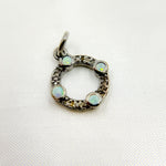 Load image into Gallery viewer, Silver Round Charm with Gemstone