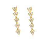 Load image into Gallery viewer, EFG52163. 14K Solid Gold Diamond Dangle Earrings
