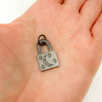Load image into Gallery viewer, Diamond Sterling Silver Lock Pendant