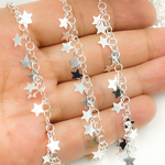 Load image into Gallery viewer, V71SS. 925 Sterling Silver Dangle 5mm Star Chain