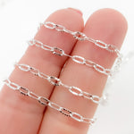 Load image into Gallery viewer, Sterling Silver Diamond Cut Paperclip Chain
