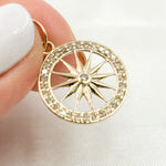 Load image into Gallery viewer, Shop Now 14K Solid Gold Diamond Round Star Charm