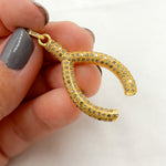 Load image into Gallery viewer, DP324. Diamond Sterling Silver Wishbone Pendant
