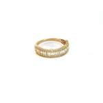 Load image into Gallery viewer, 14k Solid Gold Baguette Diamond Ring.