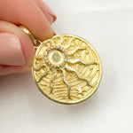 Load image into Gallery viewer, Diamond Sterling Silver Round Sun Pendant