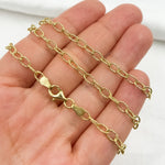 Load image into Gallery viewer, Gold Plated 925 Sterling Silver Textured Cable Necklace. 80GP
