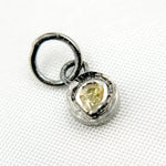 Load image into Gallery viewer, Silver Mini Round Charm with Polki Diamond