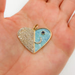 Load image into Gallery viewer, 14K Gold Star, Moon and Heart Pendants