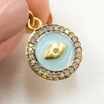 Load image into Gallery viewer, Shop Sterling Silver Round Eye Enamel Charms